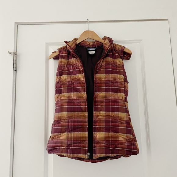 Patagonia Down With It Goose Down Vest Headlands Plaid - Picture 8 of 8